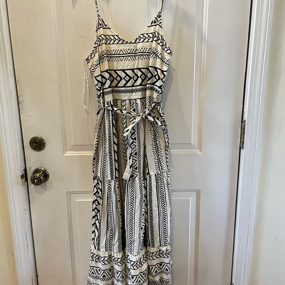 Cotton Vero Moda Sophiza Tiered Maxi Dress Size Xl - Picture 4 of 5